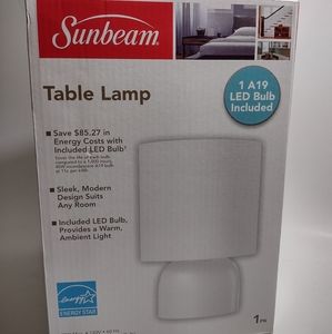 Sunbeam White Table Lamp